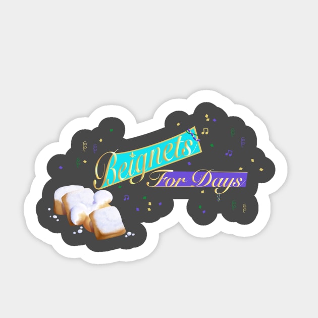 Beignets For Day Sticker by Unlocking The Magic